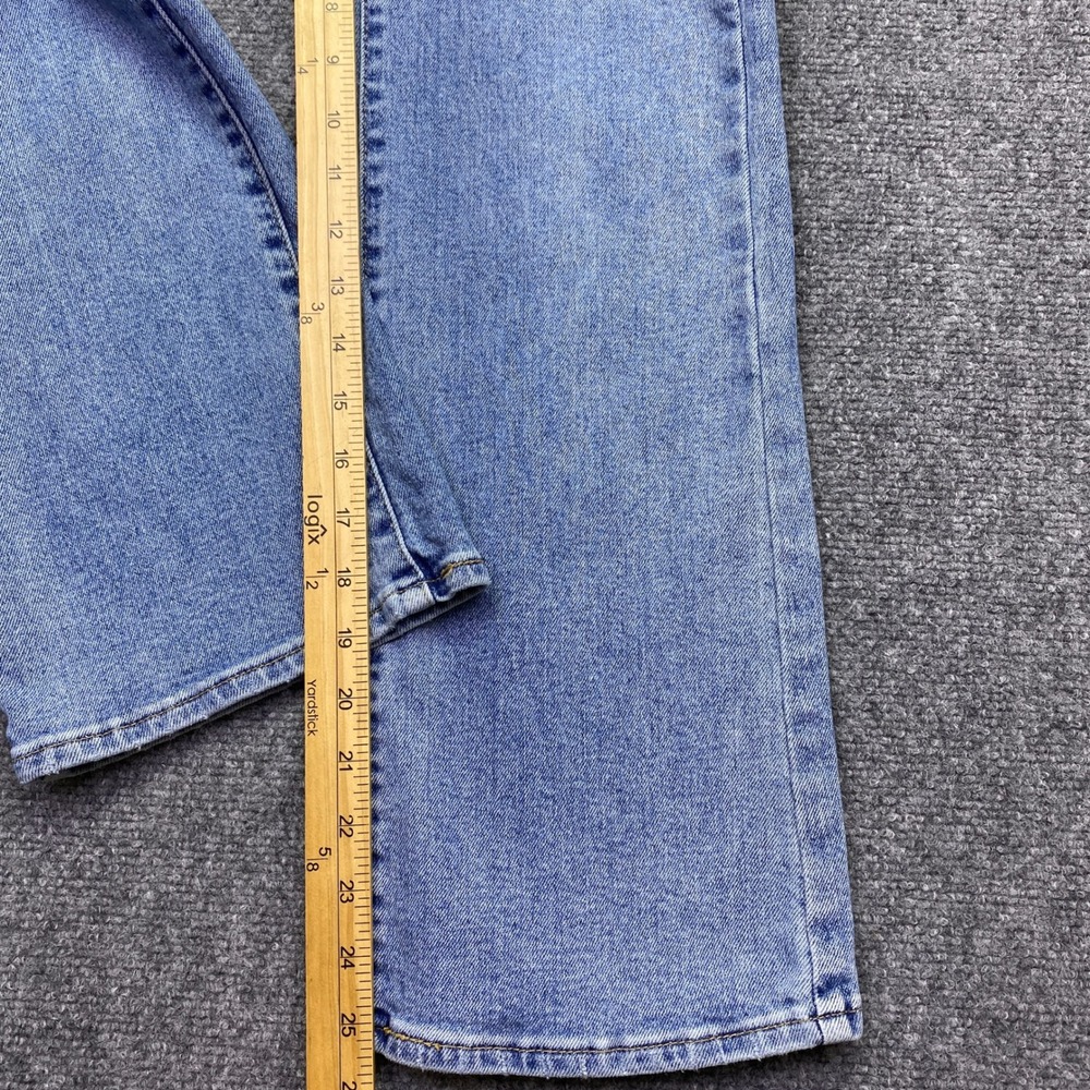 Levis High Waisted Crop Flare Jeans Light Wash Blue Denim Sz 25 Grunge Retro - Picture 9 of 11